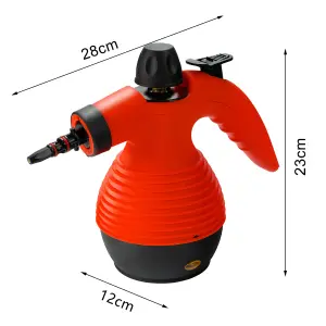 Costway Multipurpose Steam Cleaner Handheld Steamer W/ 9-piece Accessories for Home Car