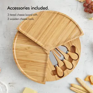 SoulMoetye Bamboo Cheese Board