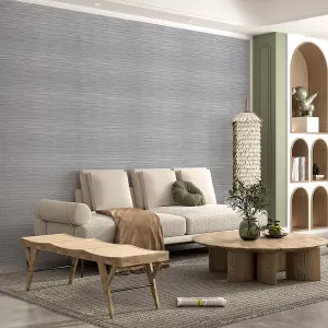 Off White lifelike Wood Grain Effect Wallpaper Non Woven Fabric Wallpaper Roll, Non Self Adhesive Wall Paper 5m²