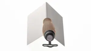 Toolty Corner Lining External Angled Trowel with Cork Handle 120x75mm Stainless Steel for Plastering Finishing DIY