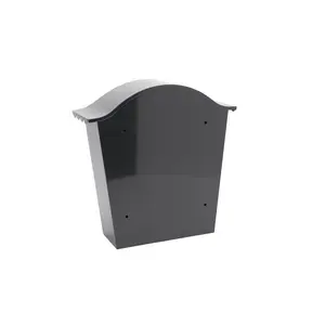 Classic Wall Mounted Galvanised Steel Lockable Weatherproof Post Box - 36x37x13cm Anthracite