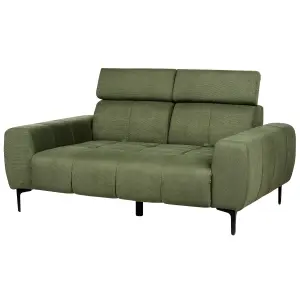 2 Seater Fabric Sofa Green VEGAMO