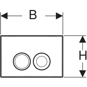 Geberit Delta 25 Flush Plate Gloss Chrome