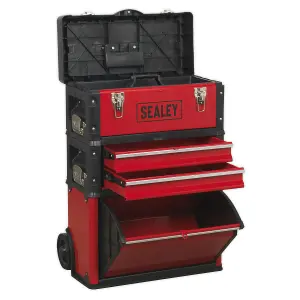 Sealey Mobile Steel/Composite Toolbox - 3 Compartment AP548