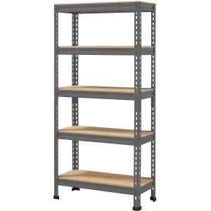 Yaheetech Dark Grey Metal 5 Tiers Boltless Storage Shelf for Warehouse Home