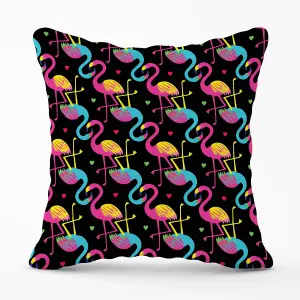 Vivid Flamingo Pattern Outdoor Cushion 45cm x 45cm