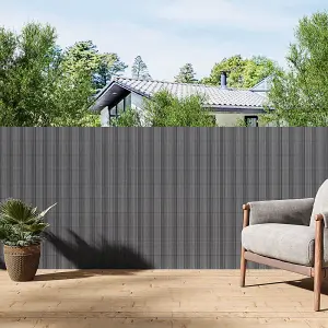 100cm W x 300cm L Sun-blocked Privacy Fence Screen Panels Dark Grey