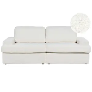 3 Seater Boucle Sofa White ALLA