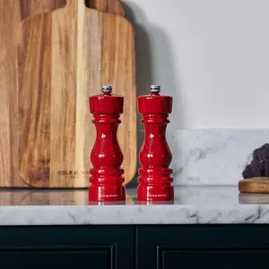 Cole & Mason London Red Gloss Salt & Pepper Mill Set 180mm