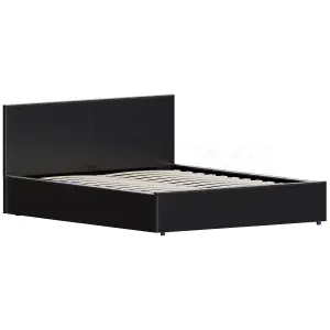 Vida Designs Lisbon Black 5ft King Size Ottoman Faux Leather Bed Frame