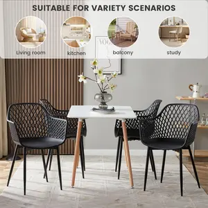 Alzugaray Dining Chair (Set of 4) Black