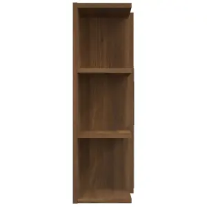 Berkfield Bathroom Mirror Cabinet Brown Oak 80x20.5x64 cm Engineered Wood