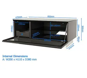 Element TV-Stand with 1 Flap Black 850