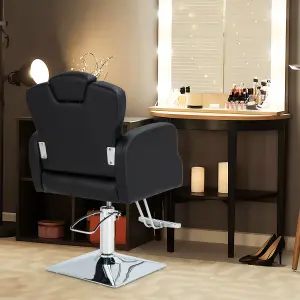 Costway Hydraulic Barber Chair Salon Chair Height Adjustable 360 Swivel Hair Salon