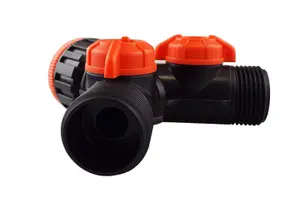 Garden Hose ALL Connectors Fittings Universal Standard Hozelock Compatible Black 2-Way 3/4BSPM Splitter