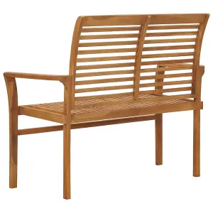 Berkfield Garden Bench 112 cm Solid Teak Wood