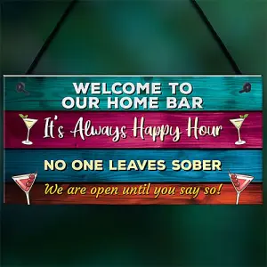 Red Ocean Colourful Bar Sign For Home Bar Garden Signs And Plaques Funny Bar Sign Shed Summerhouse Man Cave Sign Gift For Him Her