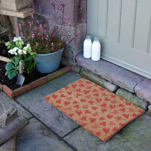 Hearts Coir Doormat (60 x 40cm)