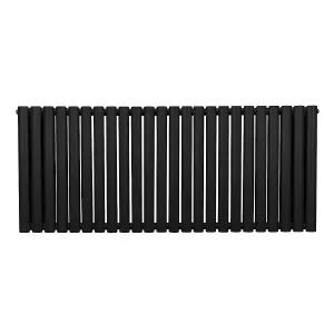 Oval Radiator - 600 x 1440mm - Black