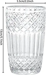 simpa 380ml Royal Posh Highball Drinking Glasses, Set of 6