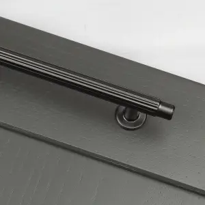 192mm Dark Grey Cabinet Handle Gunmetal Kitchen Cupboard Door Drawer Pull Wardrobe Furniture Replacement