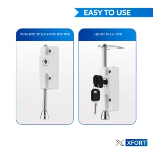 XFORT White Multi-Purpose Door Bolt