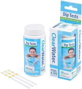 Clearwater CH0043 50 Dip Test Strips for Swimming Pool and Spa Treatment