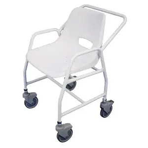 Mobile Shower Chair with Casters - 2 Brake Design 860 - 920mm Adjustable Height