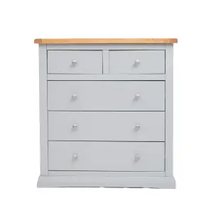 Loreo 5 Drawer Chest of Drawers Chrome Knob