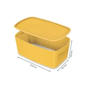 Leitz MyBox Cosy Warm Yellow Small Storage Box with Lid 5 Litre