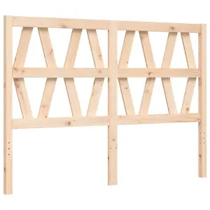 Berkfield Bed Frame with Headboard Small Double Solid Wood