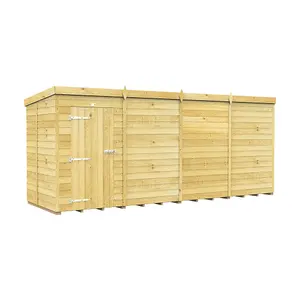 DIY Sheds 16x5 Pent Shed - Single Door Without Windows