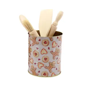 Something Different Wooden Gingerbread Baking Utensil Set Cream (One Size)