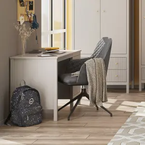 Kleo Modern Desk with Storage - Taupe