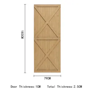 Outdoor Flat Top Garden Wooden Gate Pedestrian Gate Pine Wooden Fence Door