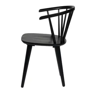 Baek Solid Wood Dining Chair (Set of 2) Black