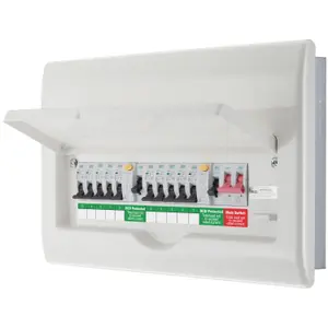 BG Fortress Recessed 10 Way Dual RCD Consumer Unit