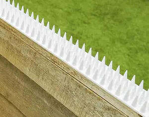 Fence Spikes Cat Deterrent Anti Climb Grey White Single Strips