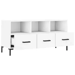 Berkfield TV Cabinet White 102x36x50 cm Engineered Wood