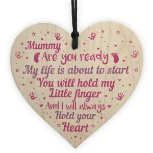 Red Ocean Mummy To Be Baby Shower Gifts Heart New Baby Gift Plaque Mummy To Be From Bump Gifts