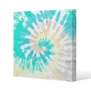 Tie dye pattern shibori print (Canvas Print) / 61 x 61 x 4cm