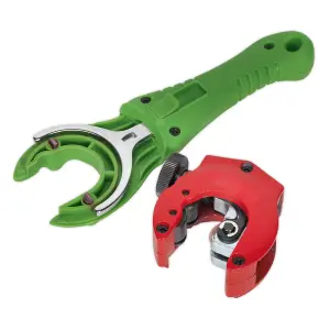 Sealey Professional 2-in-1 Ratchet Pipe Cutter Heavy Duty 6-28mm AK5065