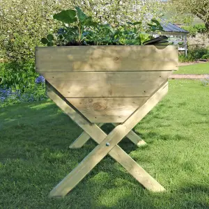 Zest Wooden Vegetable Raised Bed Planter Manger Trough Garden 2m