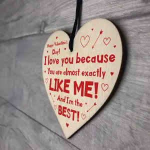 Funny Joke Gift For Boyfriend Girlfriend Wood Heart Humour Gift For Him Her Keepsake