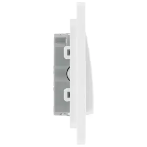 BG Evolve Brushed Steel Fan Isolator Switch 10A Triple Pole