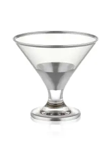 Rozi Glam Collection Dessert Glasses, Set of 6 - Silver