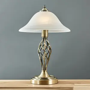 Mancini 49cm Table Lamp Antique Brass