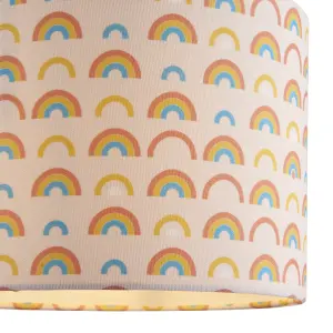 Printed Multicolour Rainbow Light shade (D)25cm