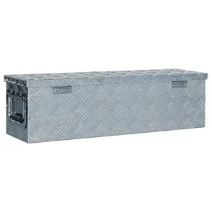 Berkfield Aluminium Box 80.5x22x22 cm Silver