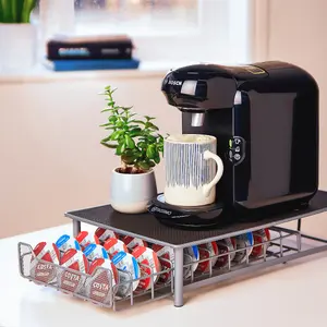 60pc Tassimo Capsule Drawer With Anti Vibration Non Slip Machine Stand